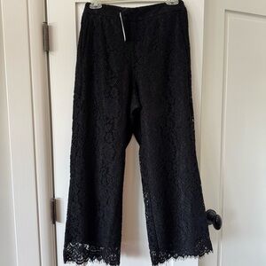 J. Crew Elegant Black Lace Straight Leg 8P